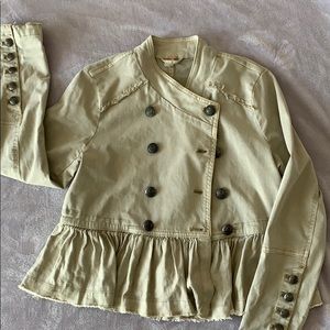 🎉 Free People Ruffled Military Jacket